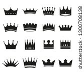 Set of modern crowns icons