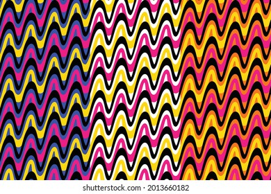 Set Of Modern Curve Lines Color Background Pattern