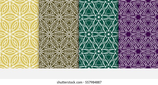 set of Modern decorative floral lace pattern. template. Creative Vector illustration. for design invitation, background, wallpaper. color.