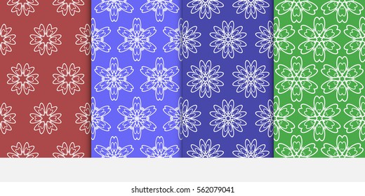 set of Modern decorative floral lace pattern. template. Creative Vector illustration. for design invitation, background, wallpaper