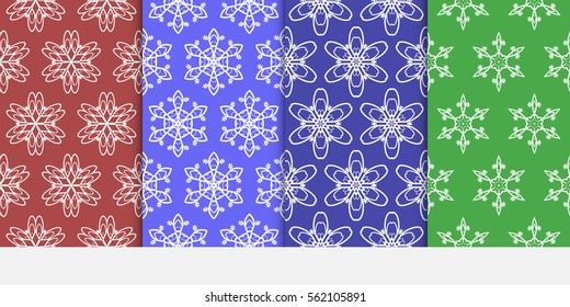 set of Modern decorative floral lace pattern. template. Creative Vector illustration. for design invitation, background, wallpaper
