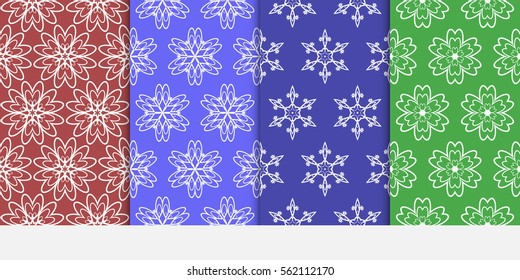 set of Modern decorative floral lace pattern. template. Creative Vector illustration. for design invitation, background, wallpaper