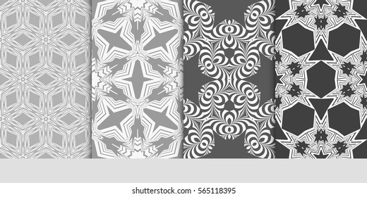 set of Modern decorative floral pattern. template. Luxury texture for wallpaper, invitation. Vector illustration.