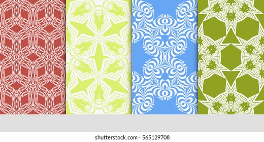 set of Modern decorative floral pattern. template. Luxury texture for wallpaper, invitation. Vector illustration.