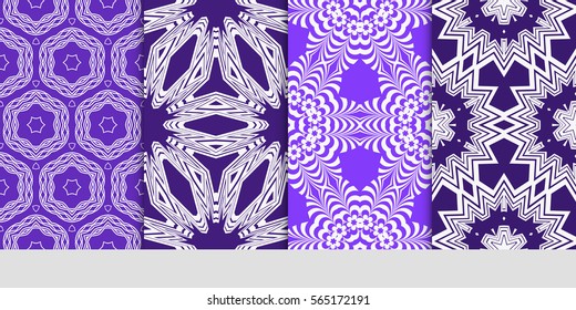 set of Modern decorative floral pattern. template. Luxury texture for wallpaper, invitation. Vector illustration.