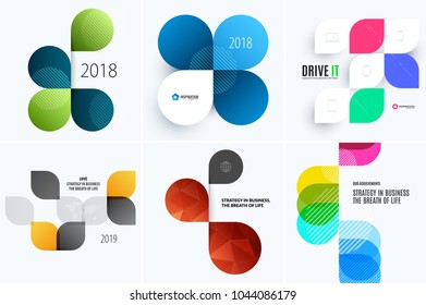 Set of modern design abstract templates.