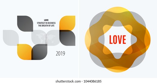 Set of modern design abstract templates.