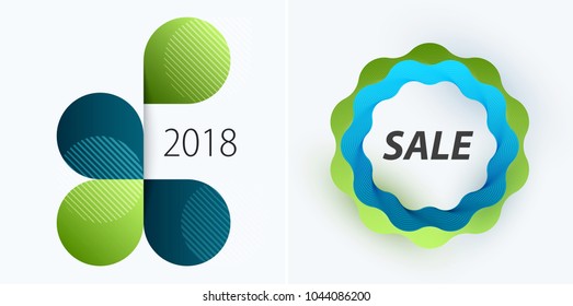 Set of modern design abstract templates.