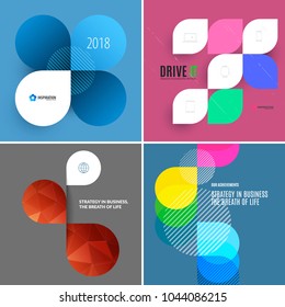 Set of modern design abstract templates.