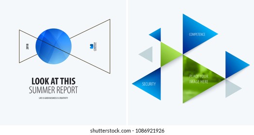 Set of modern design abstract templates. Creative business background with colourful triangles for promotion, banner, brand printing, party, celebration, night club
