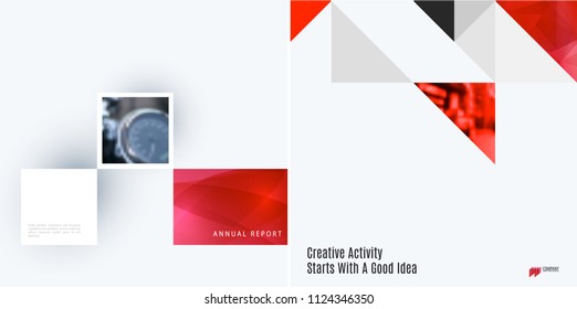 Set of modern design abstract templates. Creative business background with colourful triangles for promotion, banner, brand printing, business, decoration, branding