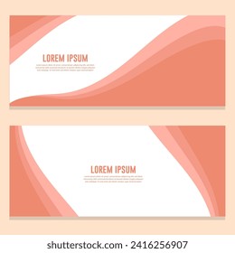 Set of modern design banner template in paper cut style. Vector illustration