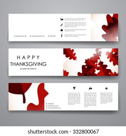 Set of modern design banner template in autumn style. Beautiful design and layout