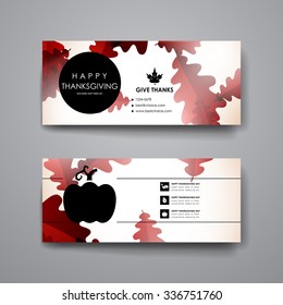 Set of modern design banner template in autumn style. Beautiful design and layout