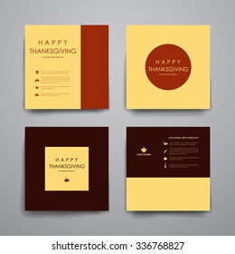 Set of modern design banner template in autumn style. Beautiful design and layout