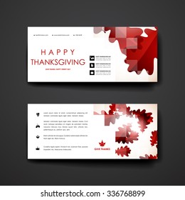 Set of modern design banner template in autumn style. Beautiful design and layout