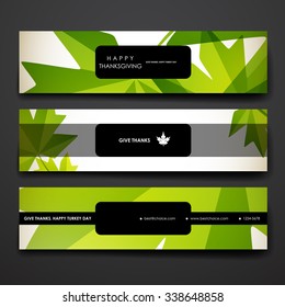 Set of modern design banner template in autumn style. Beautiful design and layout