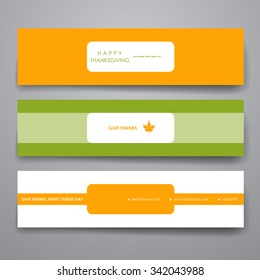 Set of modern design banner template in autumn style. Beautiful design and layout