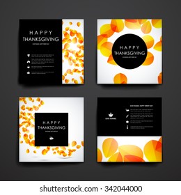 Set of modern design banner template in autumn style. Beautiful design and layout