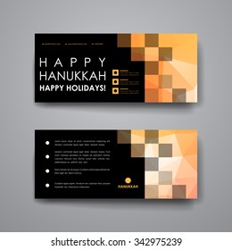 Set of modern design banner template in Hanukkah style. Beautiful design and layout