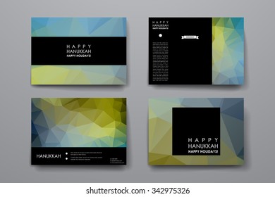Set of modern design banner template in Hanukkah style. Beautiful design and layout