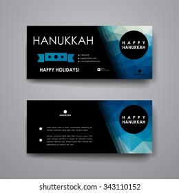 Set of modern design banner template in Hanukkah style. Beautiful design and layout