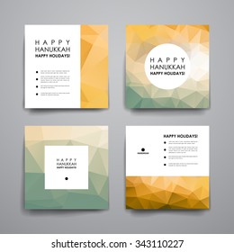 Set of modern design banner template in Hanukkah style. Beautiful design and layout