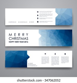 Set of modern design banner template in Christmas style. Beautiful design and layout