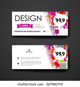 Set of modern design banner template in abstract style