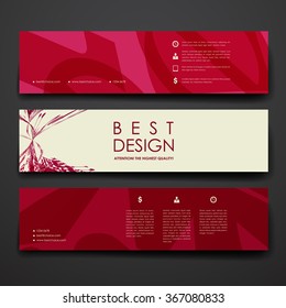 Set of modern design banner template in abstract style