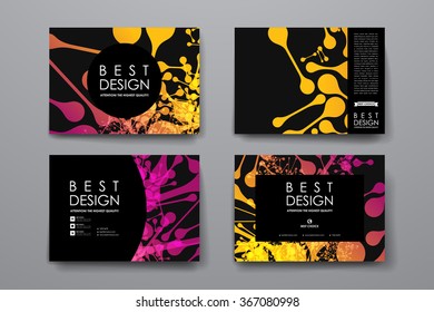 Set of modern design banner template in DNA molecule style