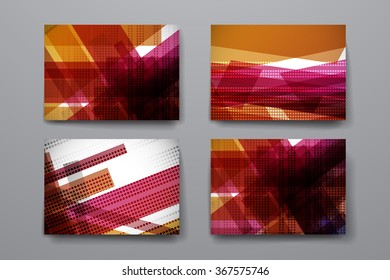 Set of modern design banner template in abstract style