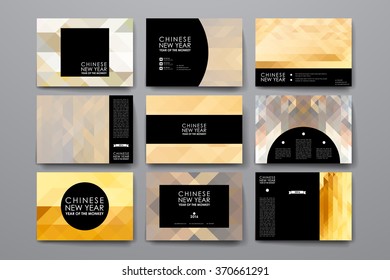 Set of modern design banner template in Chinese New Year style