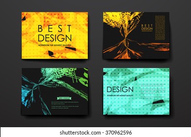 Set of modern design banner template in abstract style