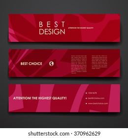 Set of modern design banner template in abstract style