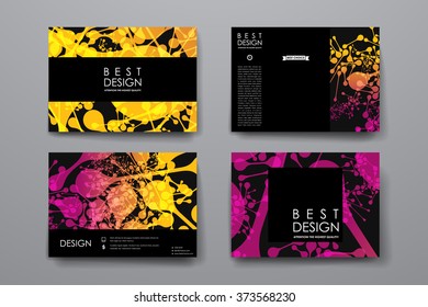 Set of modern design banner template in DNA molecule style