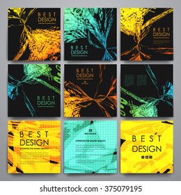 Set of modern design banner template in abstract style