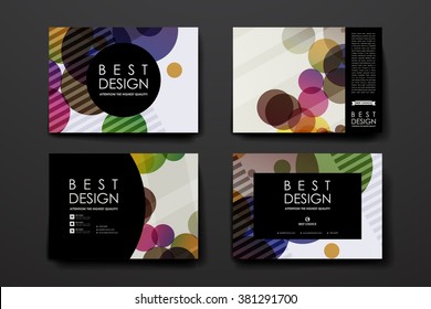 Conjunto de plantillas de banner de diseño moderno en estilo de fondo abstracto