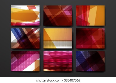 Set of modern design banner template in abstract style