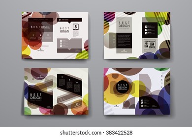 Set of modern design banner template in abstract background style