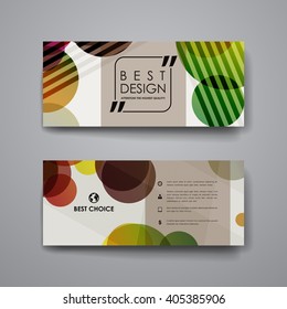 Set of modern design banner template in abstract background style