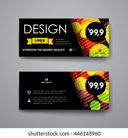 Set of modern design banner template in abstract background style