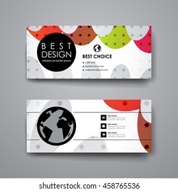 Set of modern design banner template in abstract background style