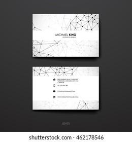 Set of modern design banner template in Molecular structure style