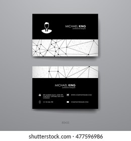 Set of modern design banner template in Molecular structure style