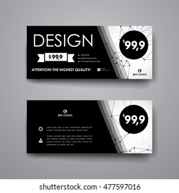 Set of modern design banner template in Molecular structure style