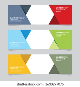 Set of modern design banners template.