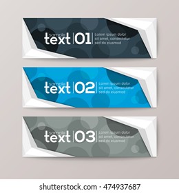 Set of modern design banners template with abstract circle pattern background