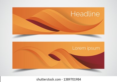 Set of modern design - Vector web banners design background or header templates, horizontal advertising business banner.