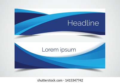 Set of modern design - Vector web banners design background or header templates, horizontal advertising business banner.